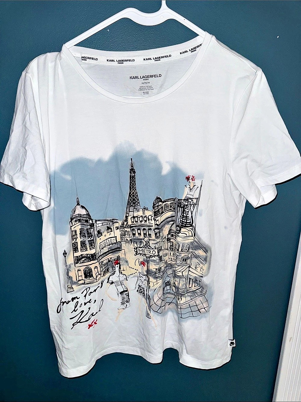 Karl Lagerfeld Paris graphic tee Graphic Short Sleeve Tee White Size Medium